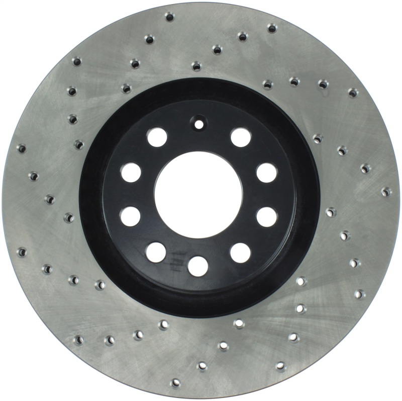 Audi A6 Quattro Brake Rotor (1) - Front Right - Stoptech - Drilled Sport - Black - `99-`04