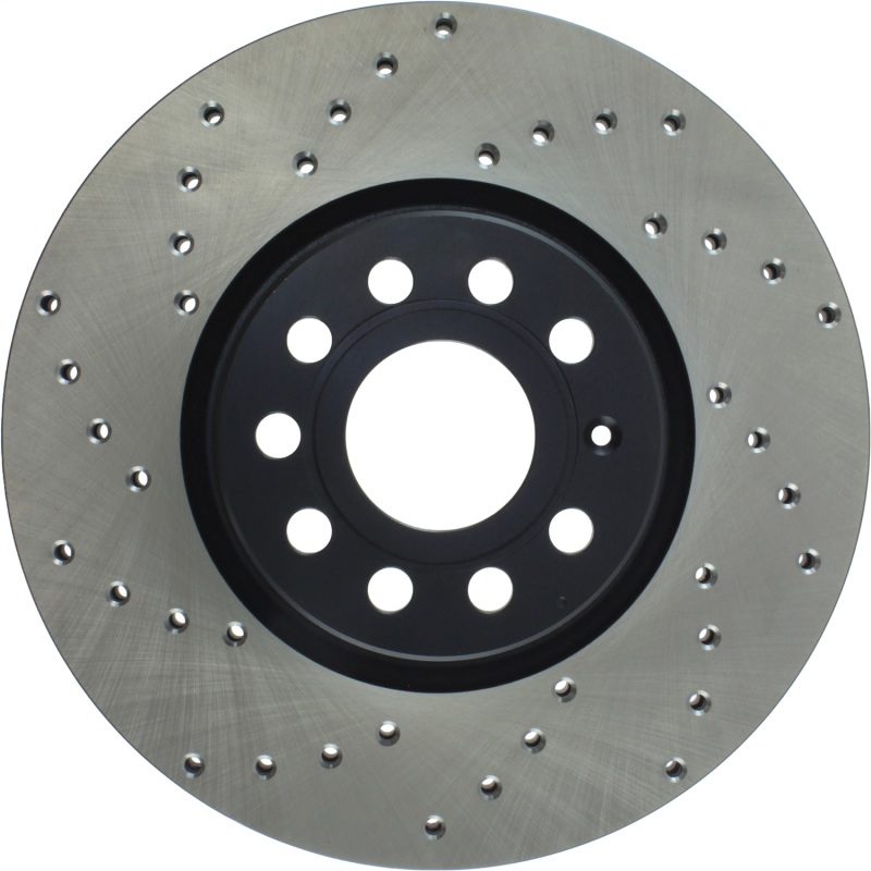Volkswagen Beetle Brake Rotor (1) - Front Right - Stoptech - Sport Cryo Cross-Drilled - Black - `12-`19