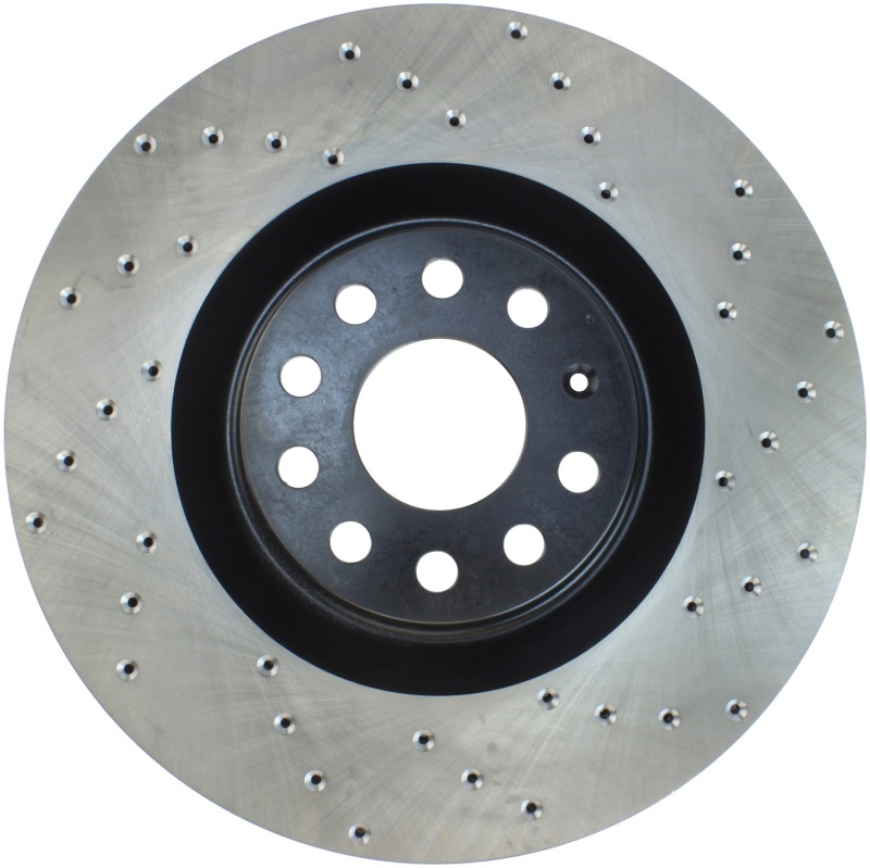 Volkswagen Passat Brake Rotor (1) - Front Left - Stoptech - Drilled Sport - Black - `06-`09 Volkswagen Passat Brake Rotor (1) - Front Left - Stoptech - Drilled Sport - Black - `06-`09