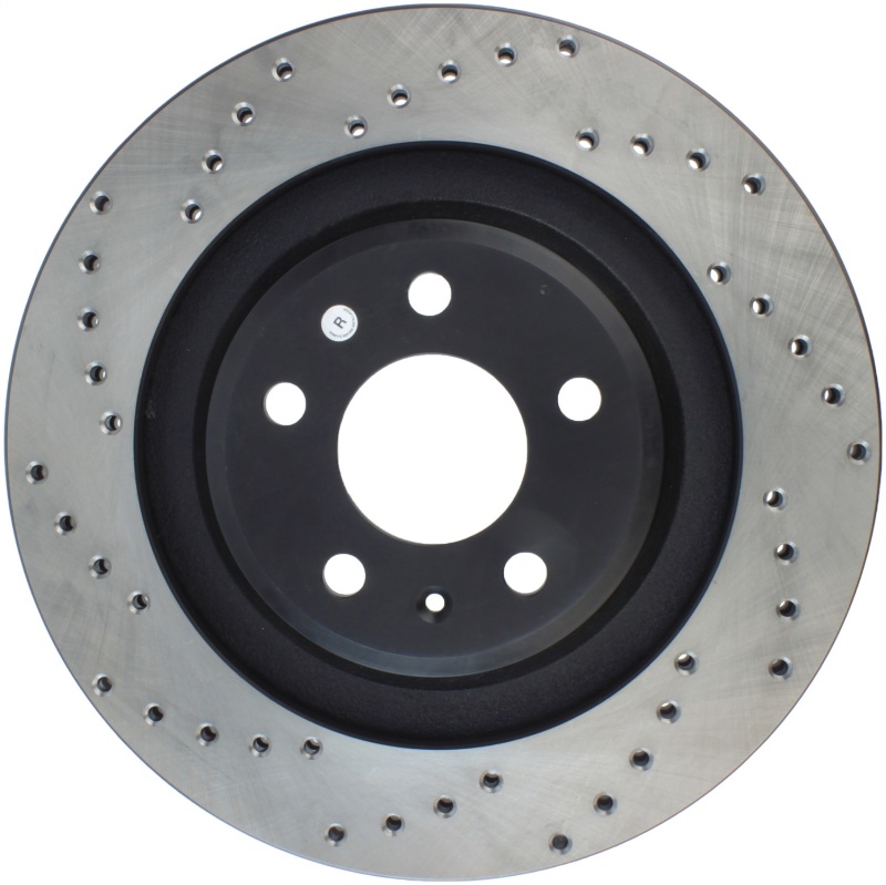 Audi S5 Brake Rotor (1) - Rear Right - Stoptech - Drilled Sport - Black - `08-`11 Audi S5 Brake Rotor (1) - Rear Right - Stoptech - Drilled Sport - Black - `08-`11