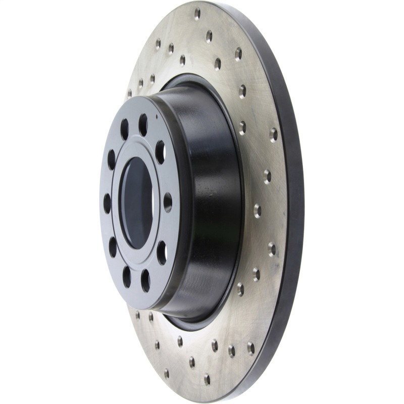 Audi Q3 Quattro Brake Rotor (1) - Rear Left - Stoptech - Sport Cryo Drilled - Black - 2015