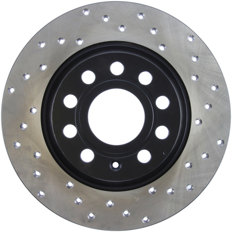Volkswagen Eos Brake Rotor (1) - Rear Left - Stoptech - Drilled Sport - Black - `07-`09 Volkswagen Eos Brake Rotor (1) - Rear Left - Stoptech - Drilled Sport - Black - `07-`09