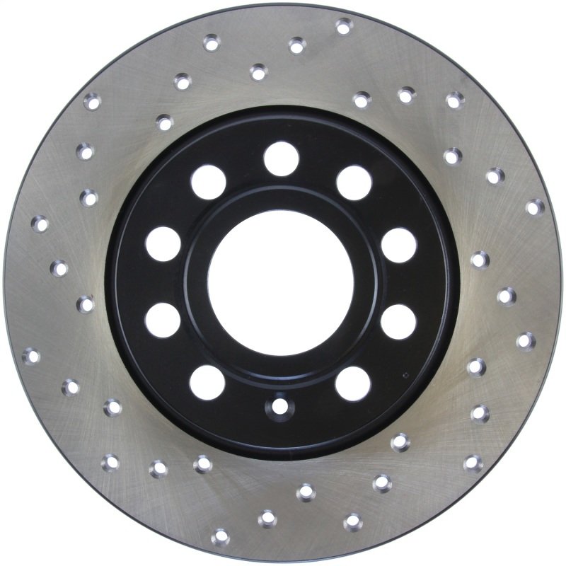 Audi A3 Quattro Brake Rotors (1) - Rear Right - Stoptech - Drilled Sport - Black - `10-`19 Audi A3 Quattro Brake Rotors (1) - Rear Right - Stoptech - Drilled Sport - Black - `10-`19