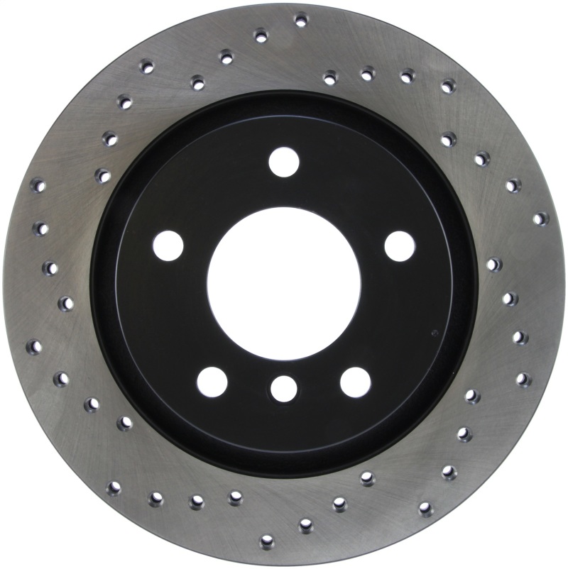 BMW 328Ci Brake Rotor (1) - Rear Right - Stoptech - Drilled Sport - Black - 2000