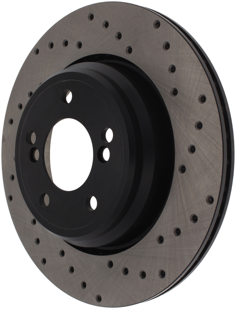 BMW M5 Brake Rotor (1) - Rear Left - Stoptech - Drilled - Black - `00-`03