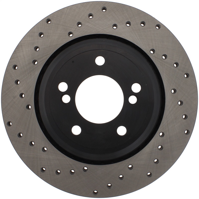 BMW M3 Brake Rotor (1) - Rear Right - Stoptech - Drilled Sport - Black - `01-`06