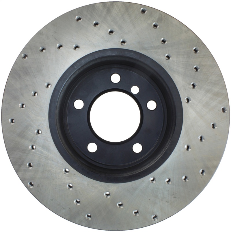 BMW 5 Series Brake Rotors (1) - Front Right - Stoptech - Drilled Sport - Black - `04-`07