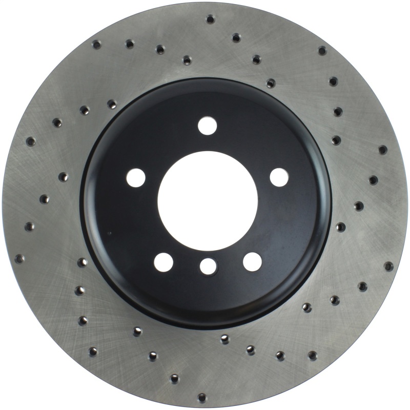 BMW 6 Series Brake Rotor (1) - Front Left - Stoptech - Drilled Sport - Black - `04-`05