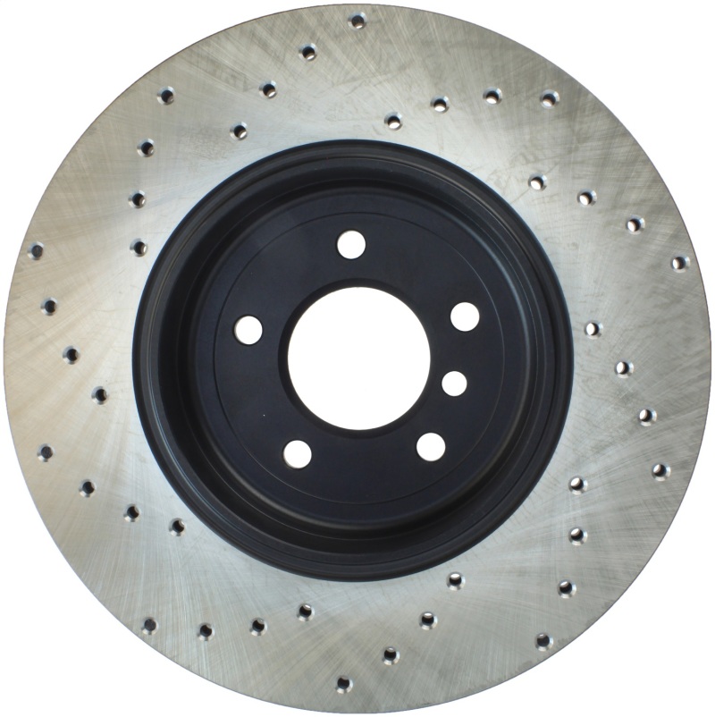 BMW 535i Brake Rotors (2) - Front + Rear - Stoptech - Drilled Sport - Black - `08-`10
