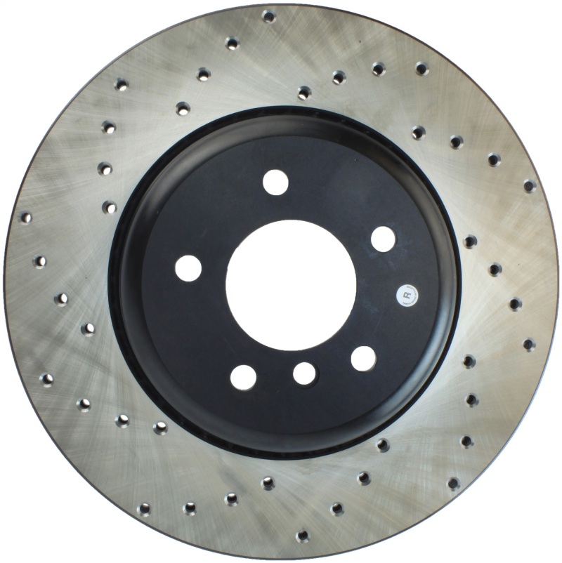 BMW 535i Brake Rotor (1) - Rear Right - Stoptech - Drilled Sport - Black - `08-`10 BMW 535i Brake Rotor (1) - Rear Right - Stoptech - Drilled Sport - Black - `08-`10