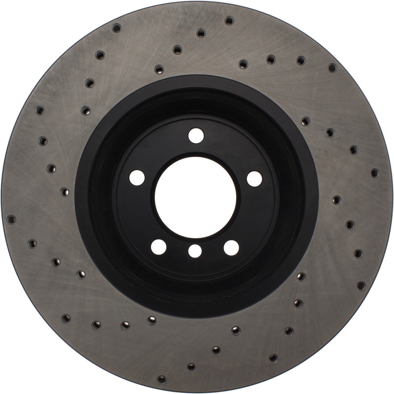 BMW 3 Series Brake Rotor (1) - Front Left - Stoptech - Cryo Drilled Sport - Black - `07-`08