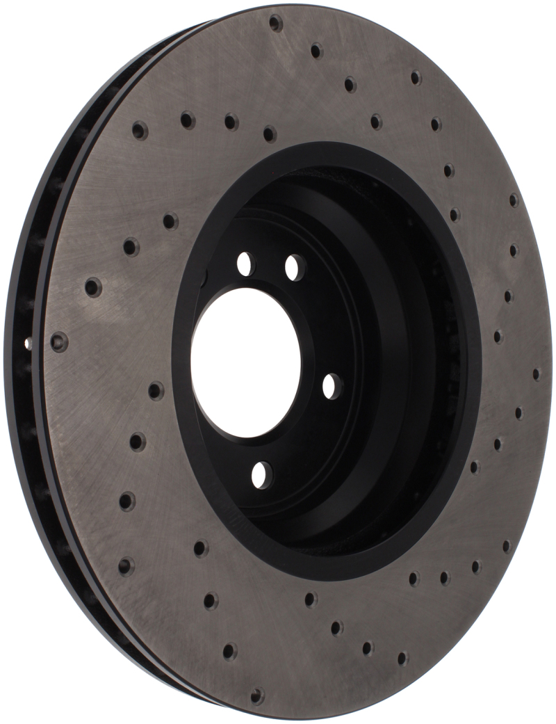 BMW X1 Brake Rotor (1) - Front Right - Stoptech - Drilled Sport - Black - `11-`15 BMW X1 Brake Rotor (1) - Front Right - Stoptech - Drilled Sport - Black - `11-`15