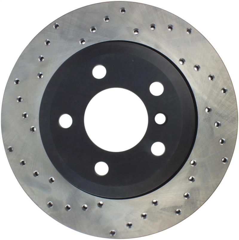 BMW X5 Brake Rotor (1) - Rear Right - Stoptech - Drilled Sport - Black - `07-`16 BMW X5 Brake Rotor (1) - Rear Right - Stoptech - Drilled Sport - Black - `07-`16