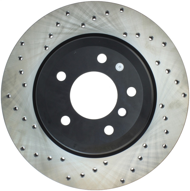 BMW 135i Brake Rotor (1) - Front Left - Stoptech - Drilled Sport - Black - `08-`13 BMW 135i Brake Rotor (1) - Front Left - Stoptech - Drilled Sport - Black - `08-`13