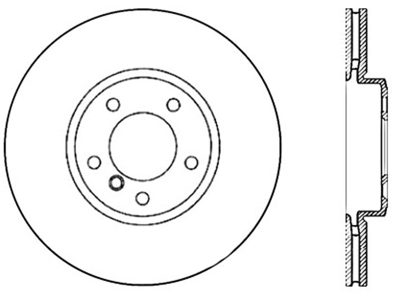 BMW X5 Brake Rotor (1) - Front Left - Stoptech - Drilled Sport - Black - `11-`16 BMW X5 Brake Rotor (1) - Front Left - Stoptech - Drilled Sport - Black - `11-`16