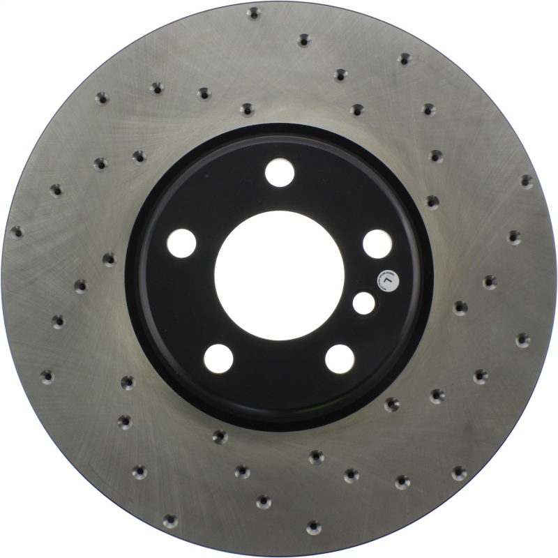 BMW 5 Series Brake Rotor (1) - Front Left - Stoptech - Sport Cryo Cross-Drilled - Black - `11-`17