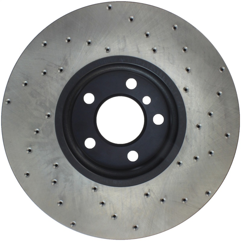 BMW 5 Series Brake Rotors (2) - Front Right - Stoptech - Drilled Sport - Black E-Coated - `11-`17