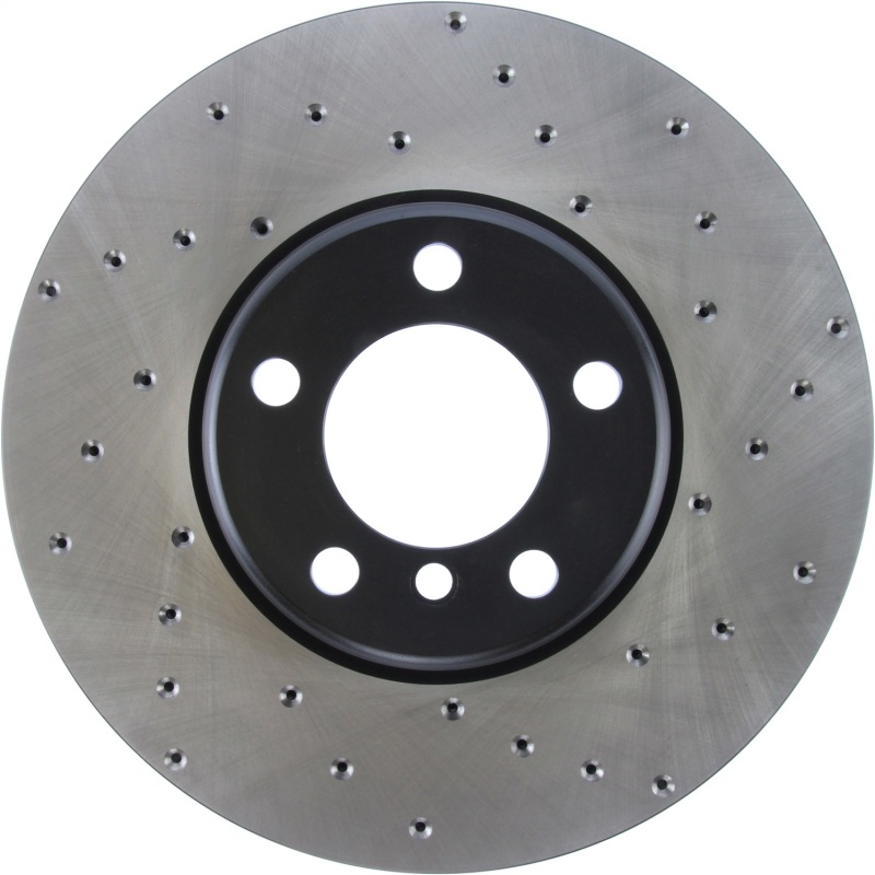 BMW 335i Brake Rotor (1) - Front Left - Stoptech - Sport Cryo Drilled - Black - `12-`15