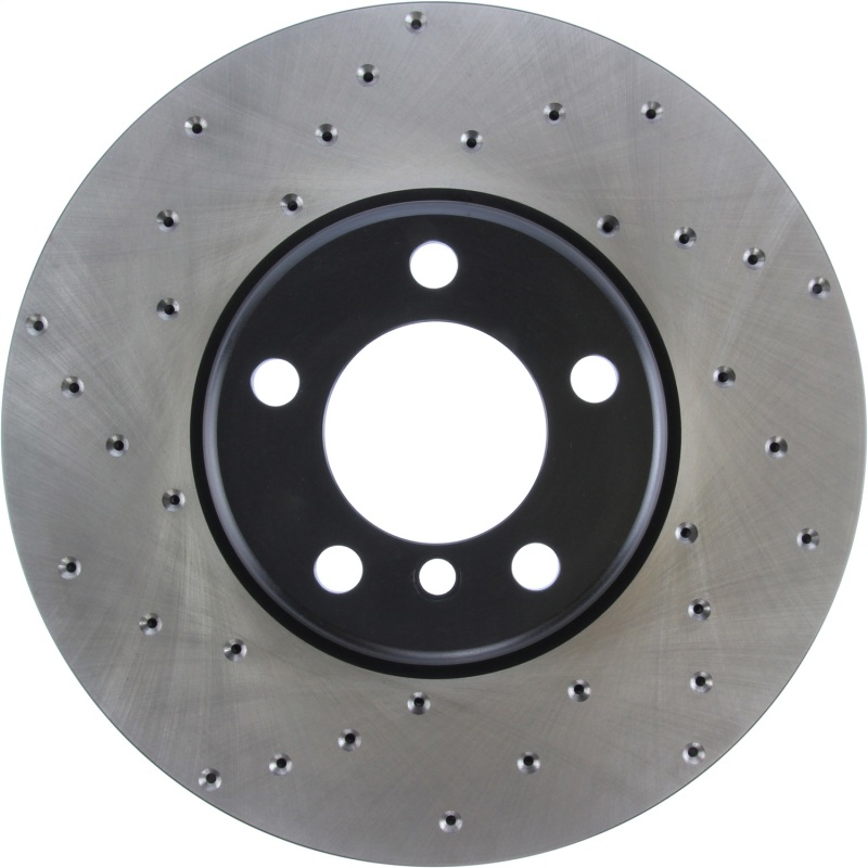 BMW 320i Brake Rotor (1) - Front Right - Stoptech - Sport Cryo Drilled - Black - `16-`18