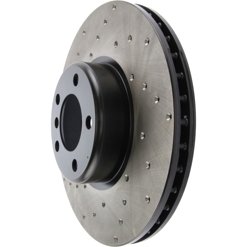BMW 320i Brake Rotor (1) - Front Right - Stoptech - Sport Cryo Drilled - Black - `16-`18