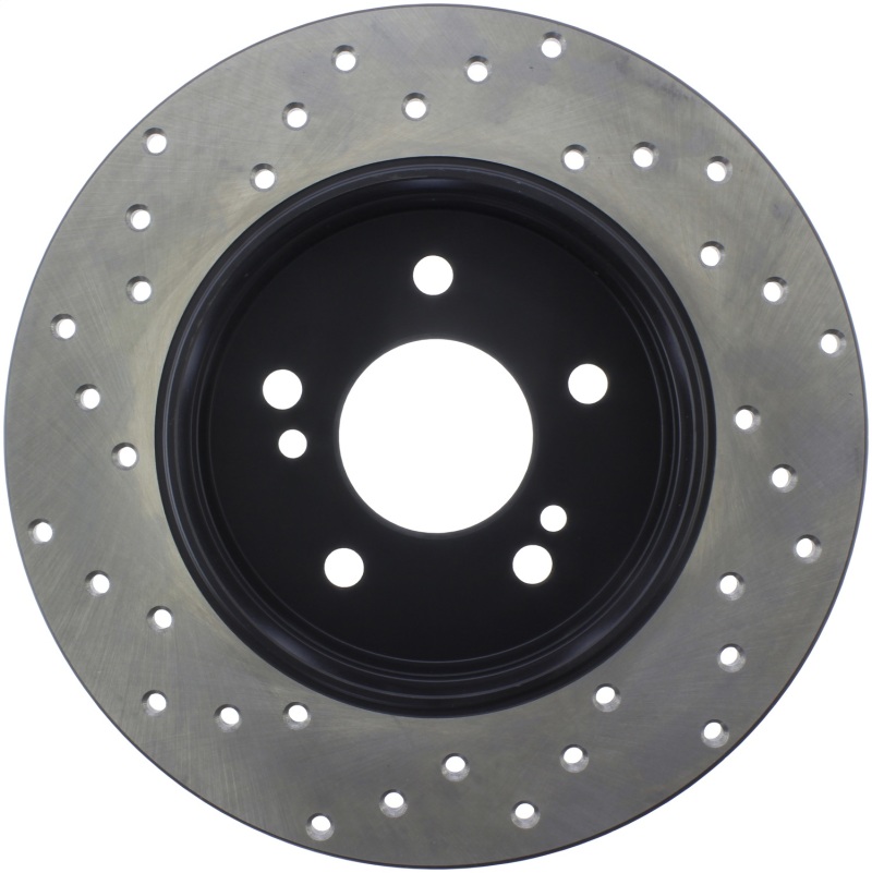 Mercedes-Benz SLK Class Brake Rotor (1) - Front Left, Rear Left - Stoptech - Drilled Sport - Black - `98-`04