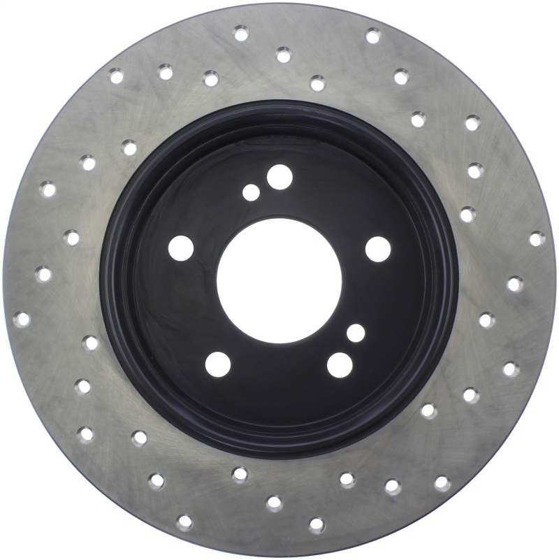Mercedes-Benz C Class Brake Rotor (1) - Rear Right - Stoptech - Drilled Sport - Black - `96-`00