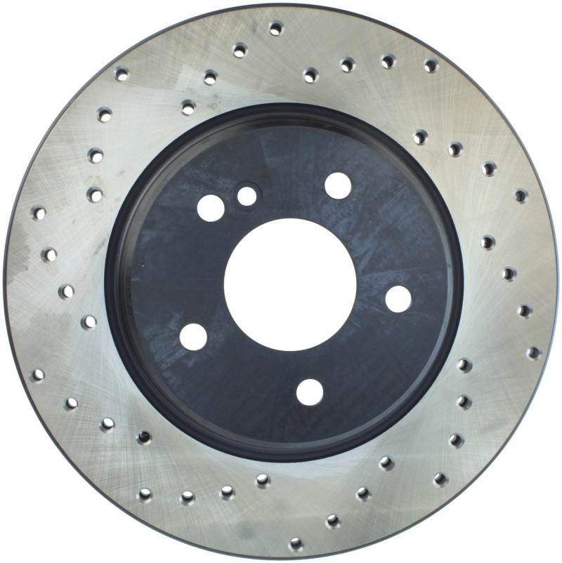 Mercedes-Benz C55 AMG Brake Rotors (1) - Rear Right - Stoptech - Drilled Sport - Black - `05-`06