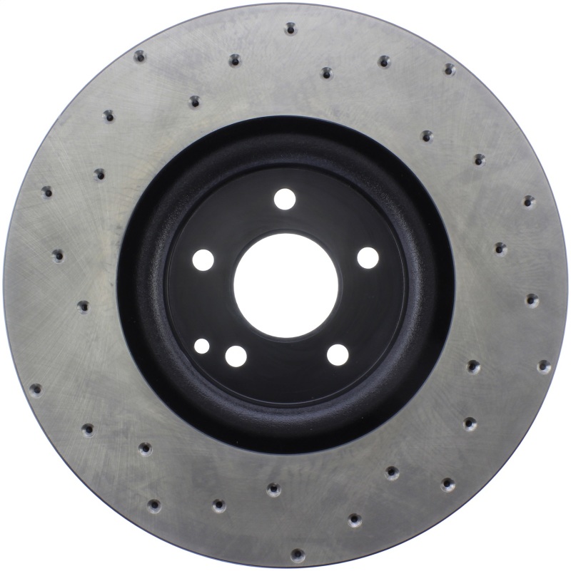 Mercedes-Benz SLK55 AMG Brake Rotor (1) - Front Left - Stoptech - Drilled Sport - Black - `05-`11