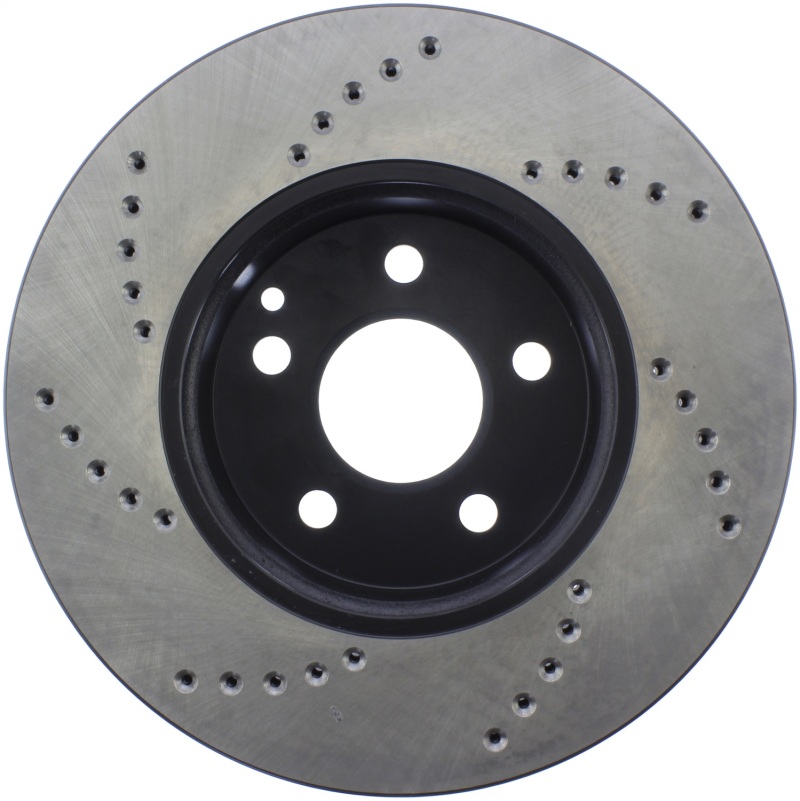 Mercedes-Benz C180 Brake Rotor (1) - Front Left - Stoptech - Drilled Sport - Black - 2012
