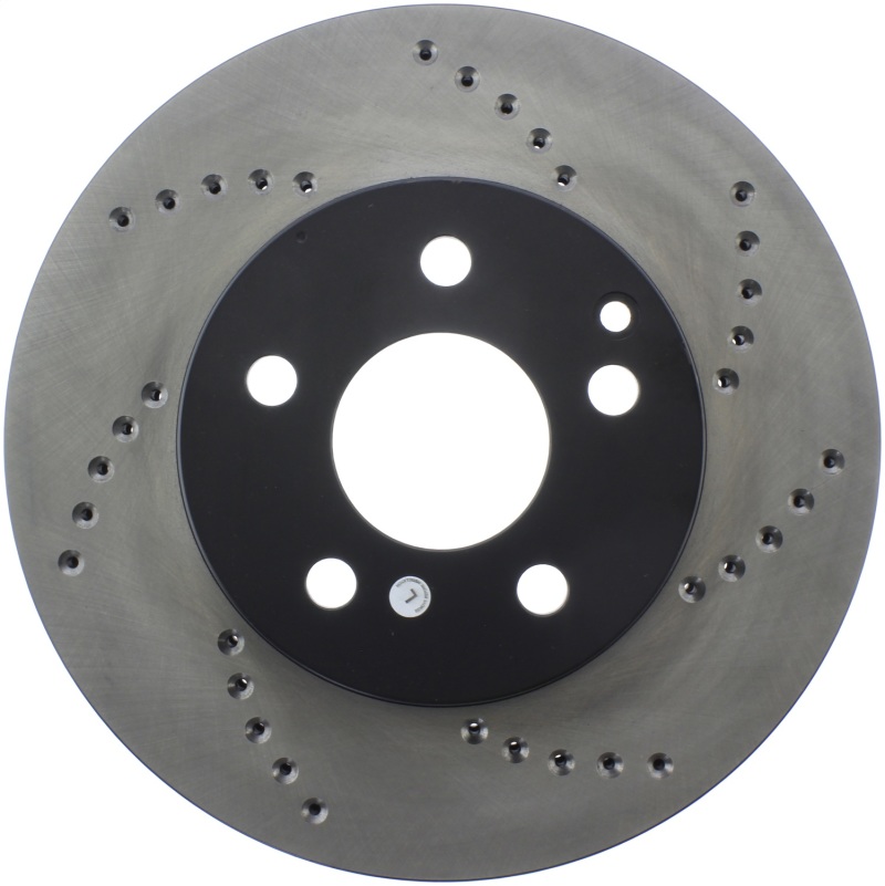 Mercedes-Benz C250 Brake Rotor (1) - Front Left - Stoptech - Drilled Sport - Black - `10-`16