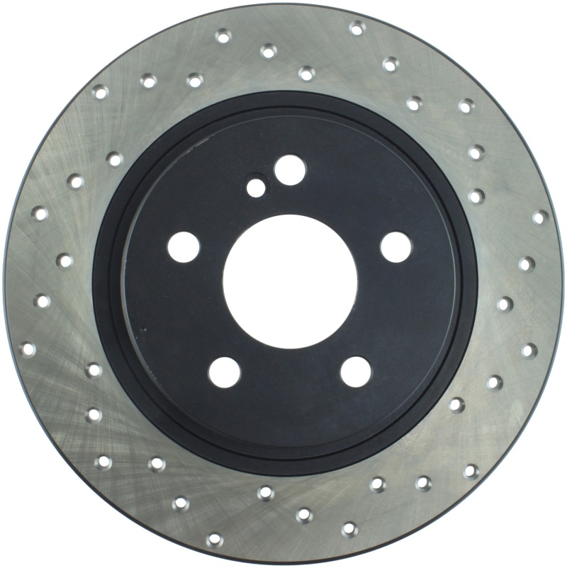 Mercedes-Benz C250 Brake Rotor (1) - Rear Left - Stoptech - Drilled Sport - Black - `10-`16