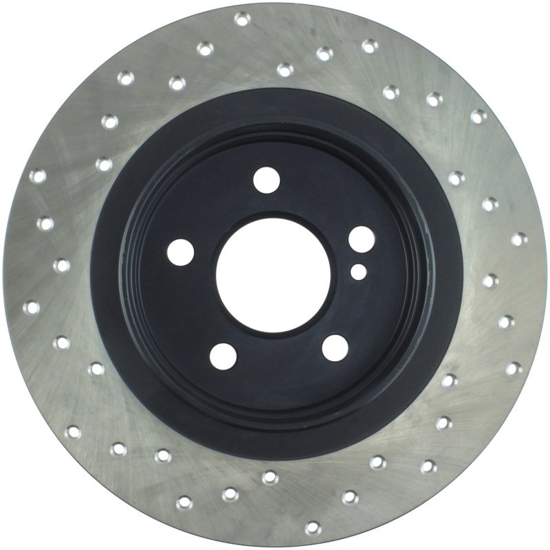 Mercedes-Benz E200 Brake Rotor (1) - Rear Left - Stoptech - Drilled Sport - Black - `12-`13