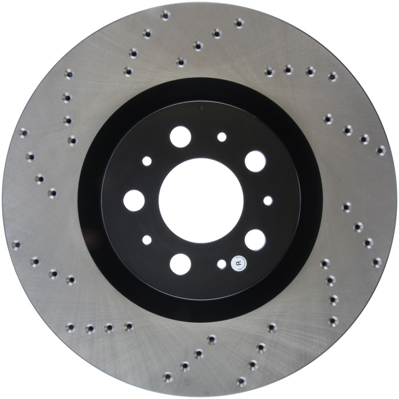 Volvo S60 Brake Rotors (1) - Front Right - Stoptech - Drilled Sport - Black - `04-`07