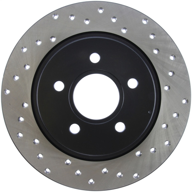 Volvo C70 Brake Rotor (1) - Rear Left - Stoptech - Drilled Sport - Black - `06-`13