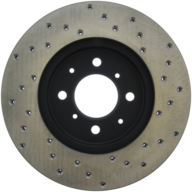 Honda Insight Brake Rotor (1) - Front Right - Stoptech - Drilled Sport - Black - `10-`14