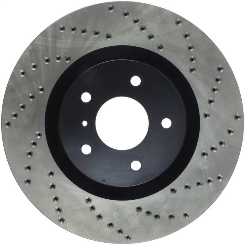 Infiniti G35 Brake Rotor (1) - Front Left - Stoptech - Drilled Sport - Black - `03-`04 Infiniti G35 Brake Rotor (1) - Front Left - Stoptech - Drilled Sport - Black - `03-`04