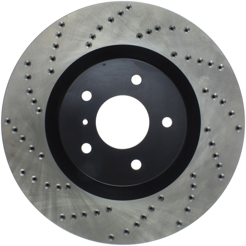 Infiniti G35 Brake Rotor (1) - Front Right - Stoptech - Drilled Sport - Black - `03-`04 Infiniti G35 Brake Rotor (1) - Front Right - Stoptech - Drilled Sport - Black - `03-`04