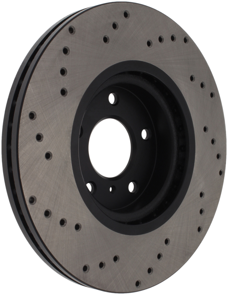 Infiniti G37 Brake Rotor (1) - Front Right - Stoptech - Drilled Sport - Black - `09-`13 Infiniti G37 Brake Rotor (1) - Front Right - Stoptech - Drilled Sport - Black - `09-`13