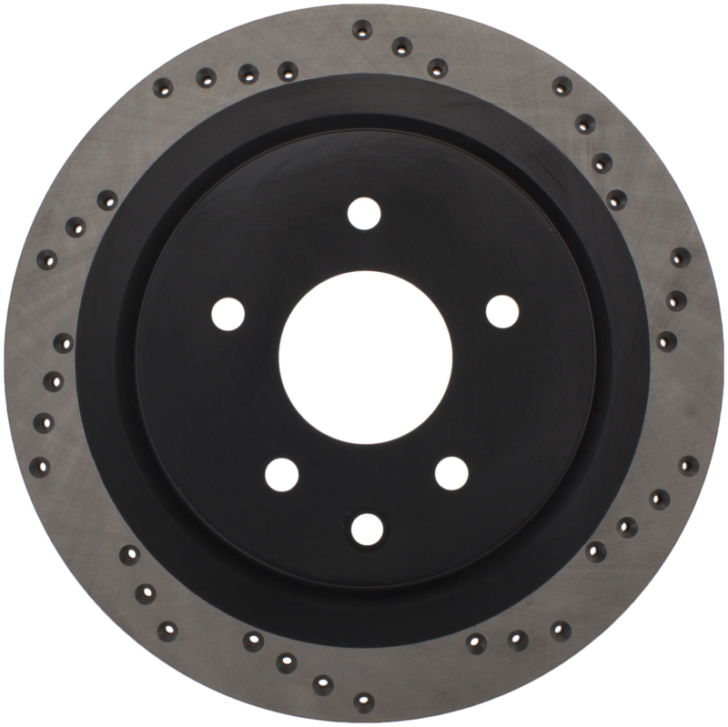 Infiniti G37 Brake Rotor (1) - Rear Right - Stoptech - Sport Drilled - Black - `09-`13