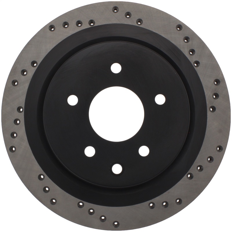 Infiniti G37 Brake Rotor (1) - Rear Right - Stoptech - Sport Drilled - Black - `09-`13