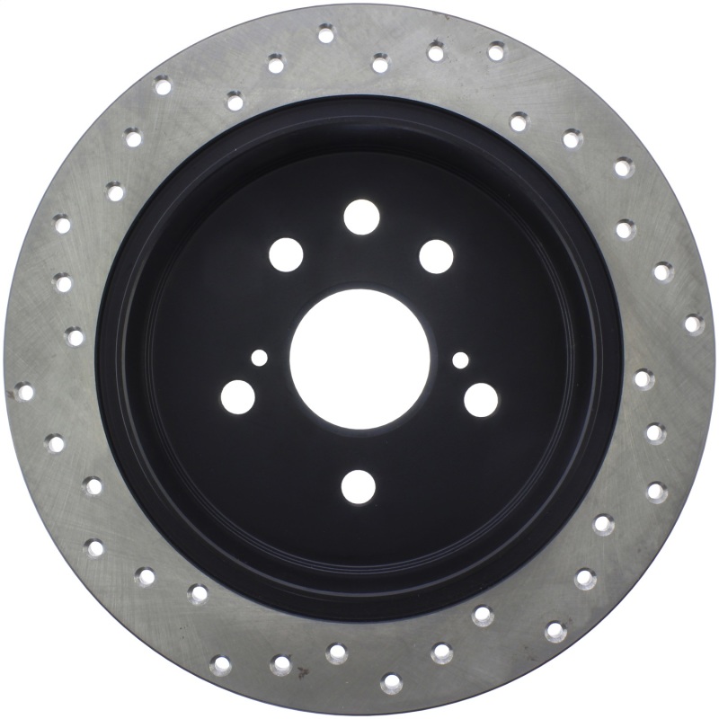 Lexus IS250 Brake Rotor (1) - Rear Left - Stoptech - Drilled Sport - Black - `06-`15 Lexus IS250 Brake Rotor (1) - Rear Left - Stoptech - Drilled Sport - Black - `06-`15