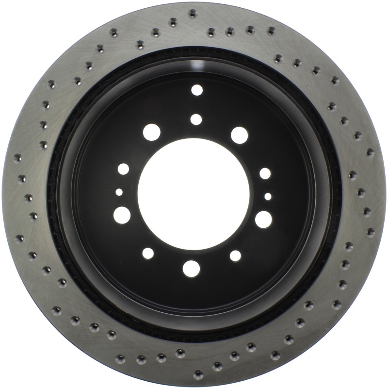 Toyota Sequoia Brake Rotors (1) - Rear Left - Stoptech - Drilled Sport - Black - `08-`19