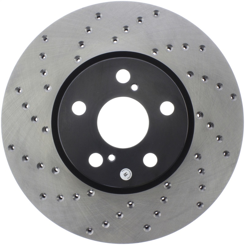 Toyota Matrix Brake Rotor (1) - Front Right - Stoptech - Drilled Sport - Black - `09-`14