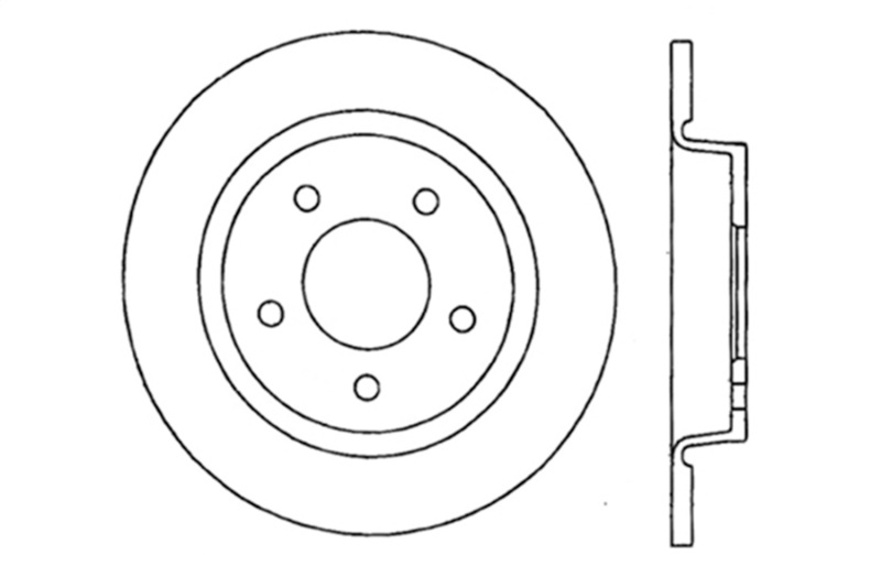 Mazda 3 Sport Brake Rotor (1) - Rear Left - Stoptech - Drilled - Black - `12-`13 Mazda 3 Sport Brake Rotor (1) - Rear Left - Stoptech - Drilled - Black - `12-`13