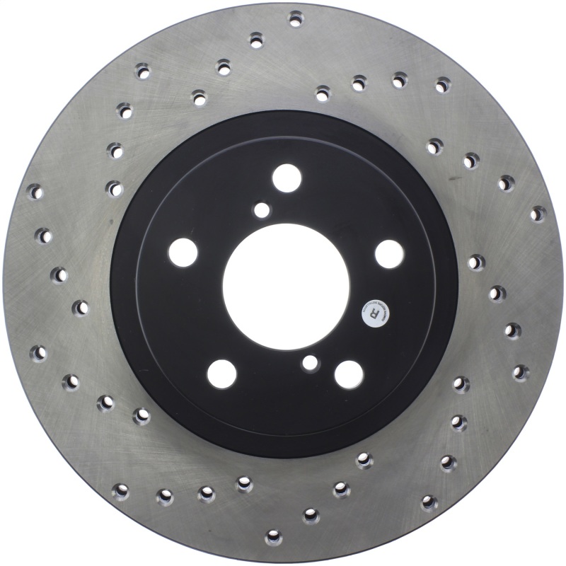 Subaru Legacy Brake Rotor (1) - Front Right - Stoptech - Drilled Sport - Black - `90-`05 Subaru Legacy Brake Rotor (1) - Front Right - Stoptech - Drilled Sport - Black - `90-`05
