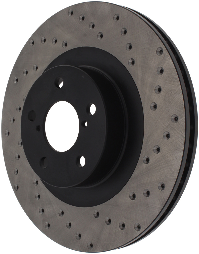 Subaru Baja Brake Rotor (1) - Front Right - Stoptech - Drilled - Black - `03-`06