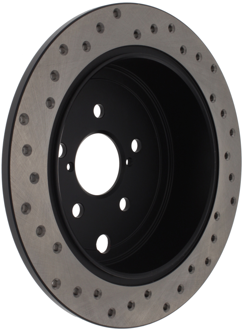 Scion FR S Brake Rotor (1) - Rear Right - Stoptech - Drilled Sport - Black - `13-`16