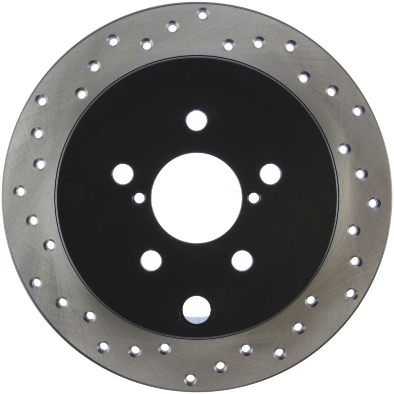 Subaru XV Crosstrek Brake Rotor (1) - Rear Right - Stoptech - Drilled Sport - Black - `13-`15
