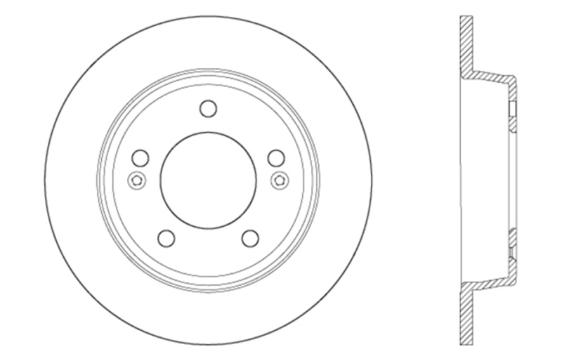 Hyundai Elantra Brake Rotor (1) - Rear - Stoptech - Drilled - `11-`18