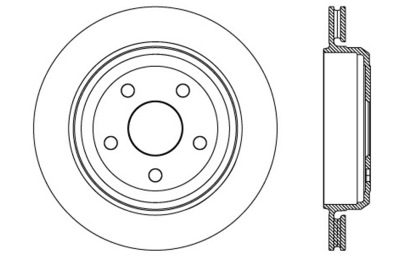Dodge Durango Brake Rotor (1) - Rear Left - Stoptech - Drilled Sport - Black - `11-`19